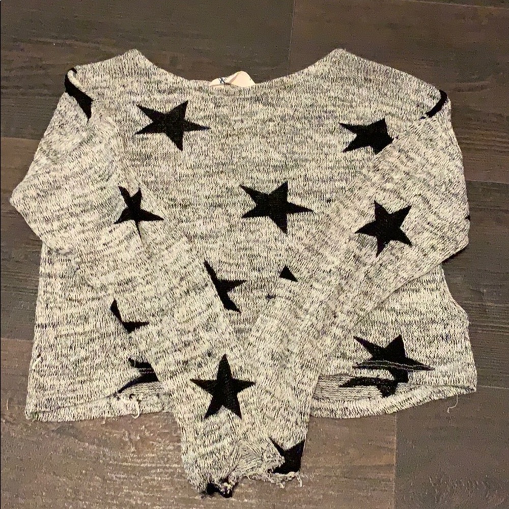 see through star crop top